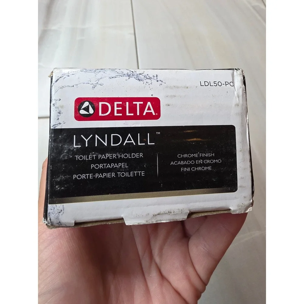 Delta Lyndall Toilet Paper Holder Chrome Finish‎ Wall Mount LDL50-PC New F1